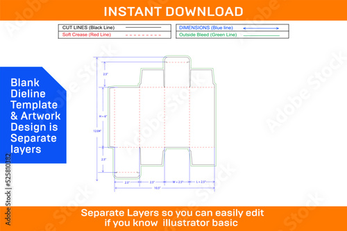 Caster Oil 200 ml Box  Packaging Design Template