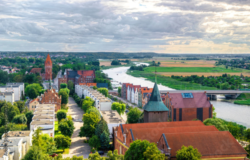 View of the city of Malbork from above