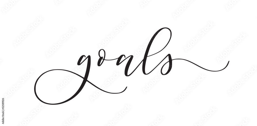 Goals modern calligraphy cute design. Goals modern calligraphy cute design.