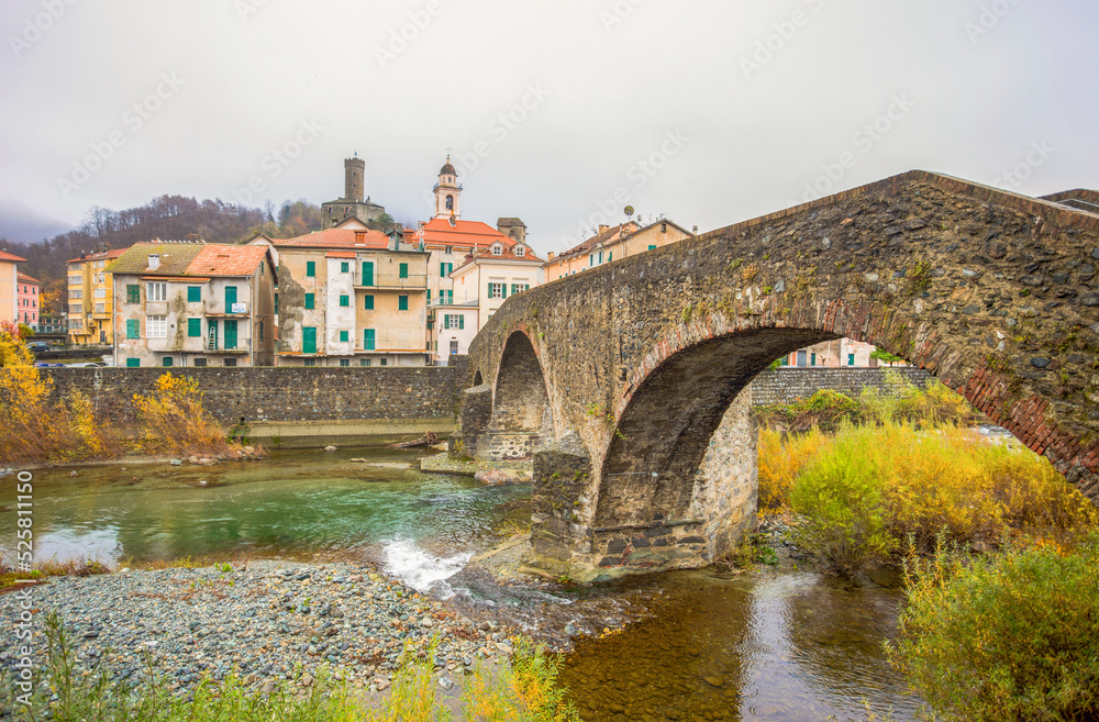 Obraz premium View of the village of Campo Ligure in the inland of Genoa, Italy