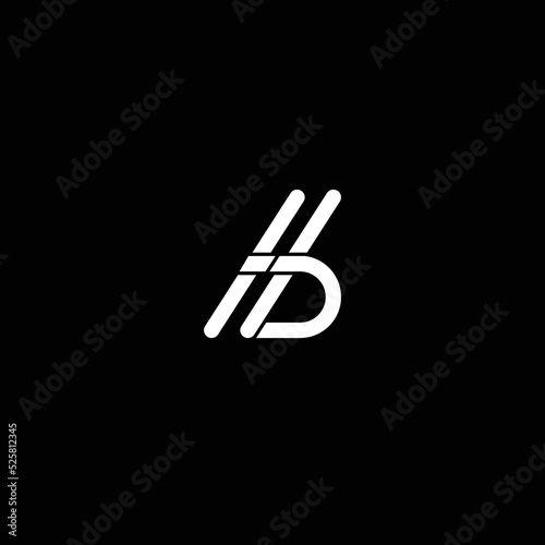 HB HD Logo Design, Creative Minimal Letter HD HB Monogram
