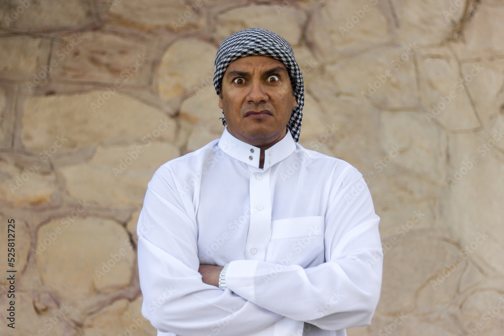 Portrait of an angry and stern Arab man Portrait of an angry and stern Arab man