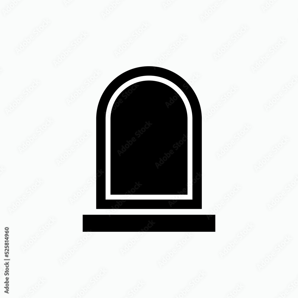 Tombstone Icon. Cemetery Symbol - Vector. Tombstone Icon. Cemetery Symbol - Vector.