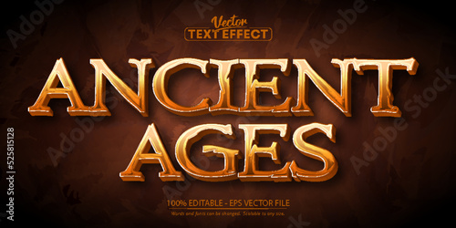 Fotografie, Tablou Ancient text effect, editable 3d medieval and battle text style