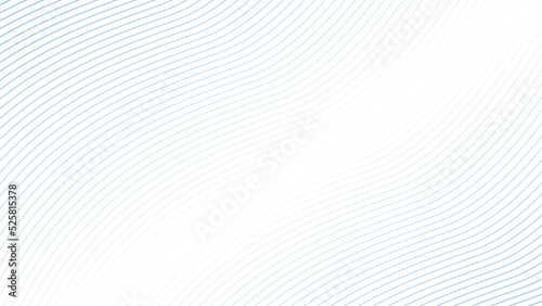 Abstract wave blue lines pattern on white vector background with space for your text