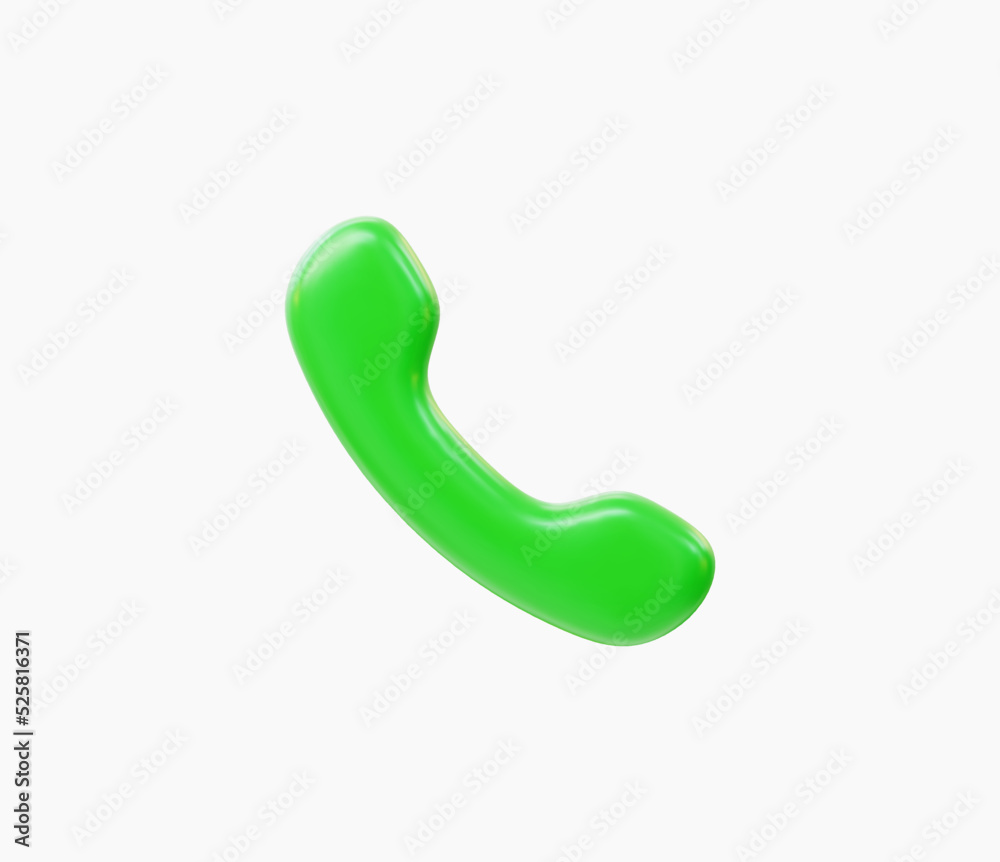 3D Realistic Phone Call icon vector illustration 3D Realistic Phone Call icon vector illustration