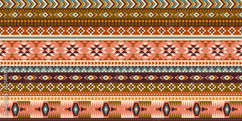 Flat design peruvian pattern. Tribal vector illustration photo