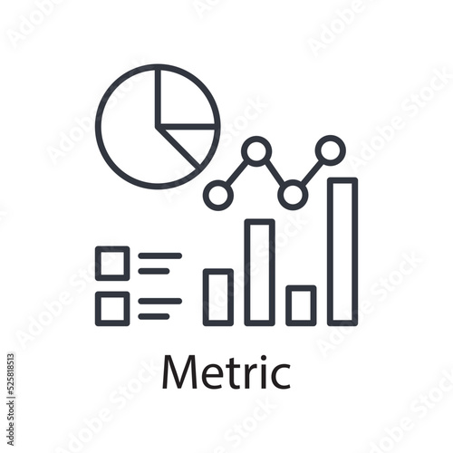 Metric vector outline Icon Design illustration. Miscellaneous Symbol on White background EPS 10 File