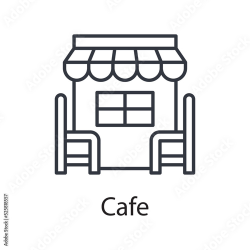 Cafe vector outline Icon Design illustration. Miscellaneous Symbol on White background EPS 10 File