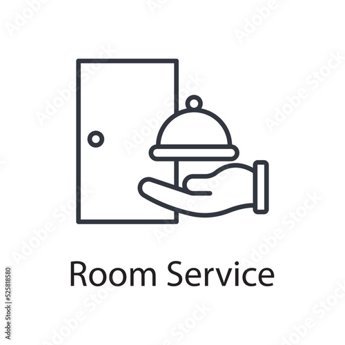 Room Service vector outline Icon Design illustration. Miscellaneous Symbol on White background EPS 10 File