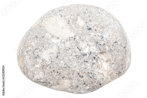 Top view of single gray pebble © Taigi