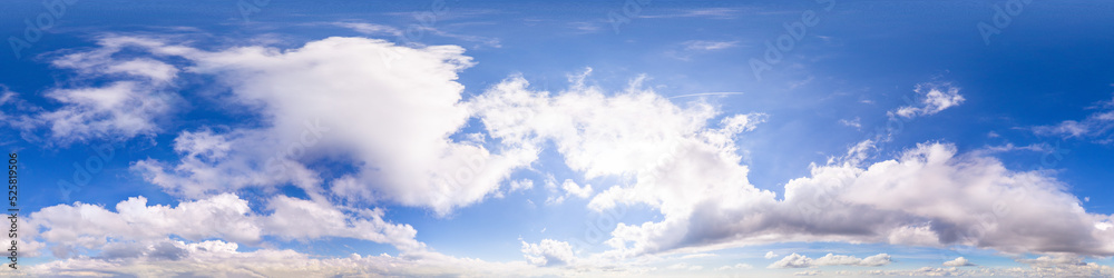 Fototapeta premium Sky hemisphere. Dome photo of sky for your 360° VR photography or video