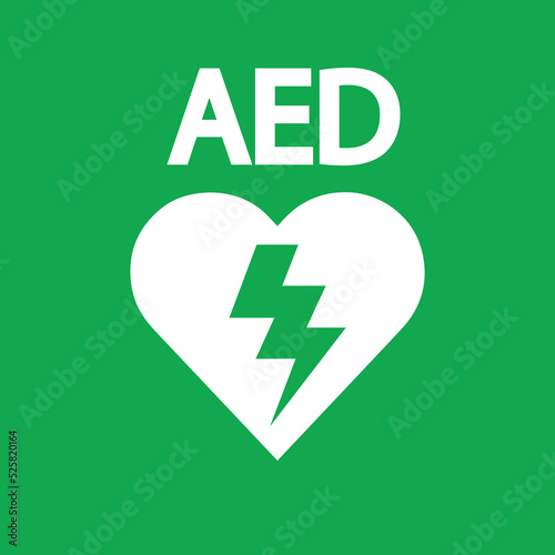AED,automated external defibrillator flat vector icon