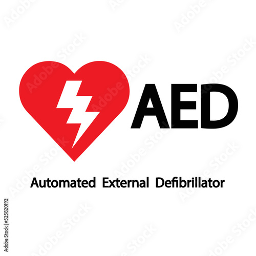 AED,automated external defibrillator flat vector icon
