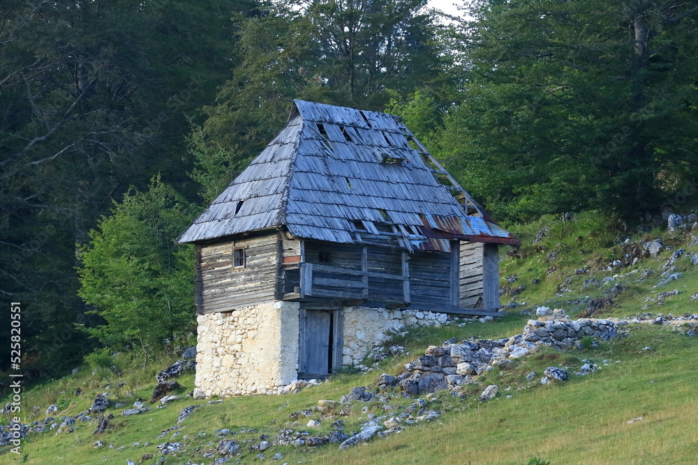 Old traditional shepherd's house on Vlasic mountain, Bosnia and Herzegovina