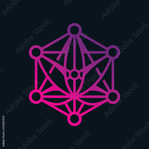 Cannabis leaf vector symbol illustration