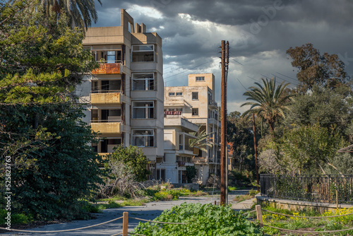 The abandoned city, ghost town, Varosha in Famagusta, North Cyprus. The local name is 