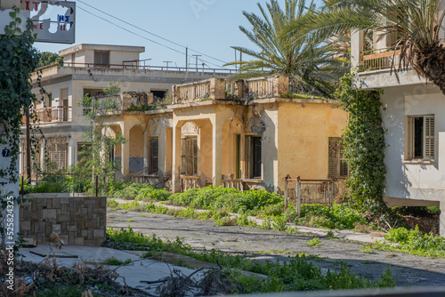 The abandoned city, ghost town, Varosha in Famagusta, North Cyprus. The local name is 