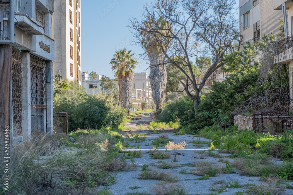 The abandoned city, ghost town, Varosha in Famagusta, North Cyprus. The local name is 