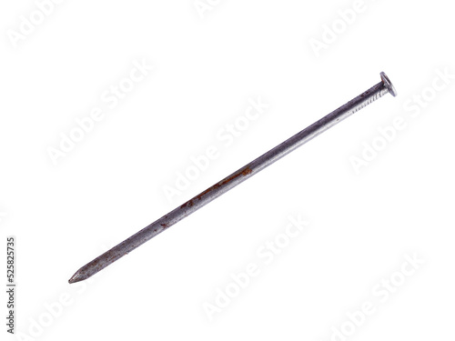 Tapety artystyczne Plain old rusty nail isolated on transparent background