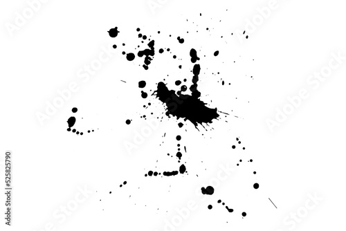 Abstract ink Black Splash Background black watercolor splash isolated on white