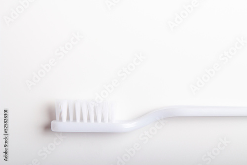 White Toothbrush flat lay