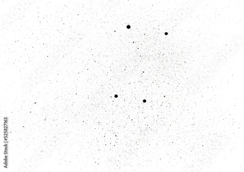 Close Up of Black Spray Paint Splatter Grunge on White Background 
