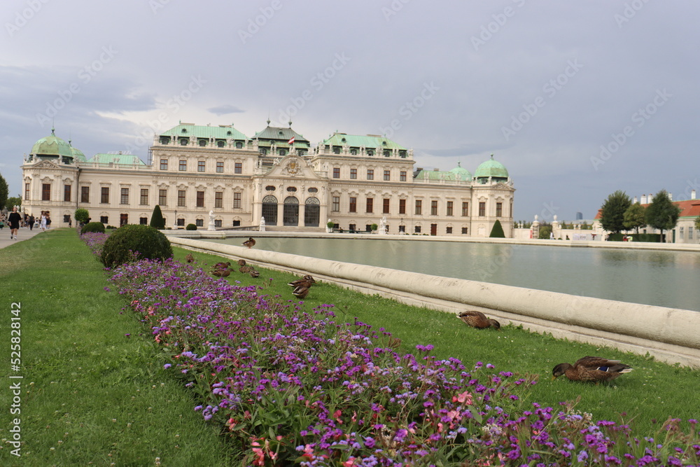 Belvedere Palace in Vienna with a beautiful girl Belvedere Palace in Vienna with a beautiful girl