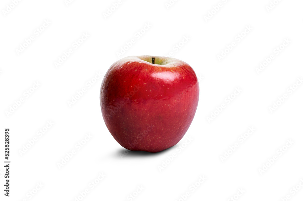 A juicy red apple isolated against a flat background. A juicy red apple isolated against a flat background.