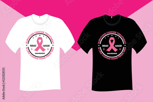 Surviving cancer treatment is like coming home from war T Shirt Design