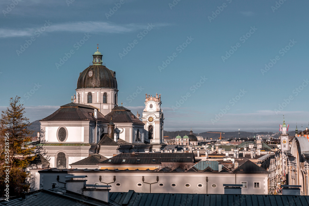 Cityscape view of Salzburg from above, Austria
