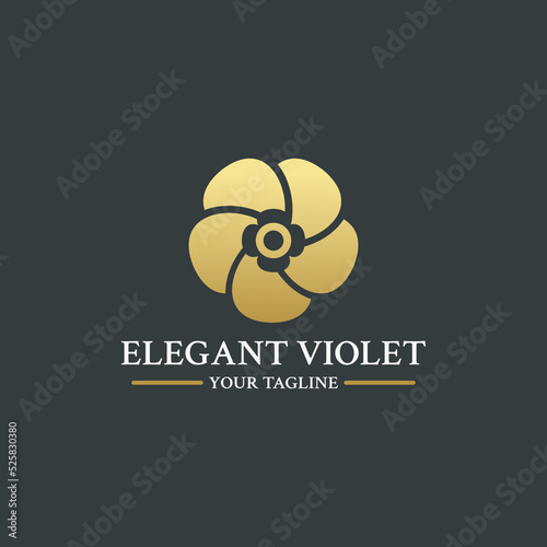 Violet Flower Logo Vector For Logo Design With Violet Flower Image.