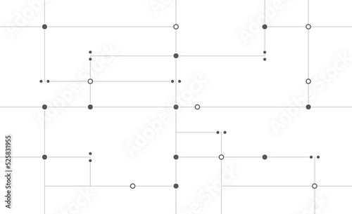Data network circuit board system connect dots and lines background template. Technology linked global digital database graphic vector © Hero Design