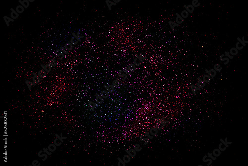 Galaxy space with glowing stars.  Colourful stars in space.  Starry night sky background. 