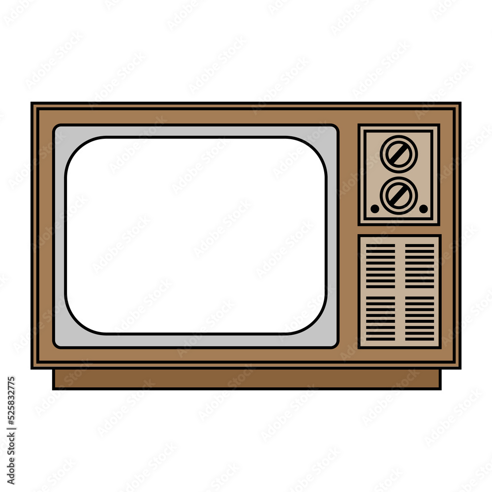 old school television in technology illustration design. old school television in technology illustration design.