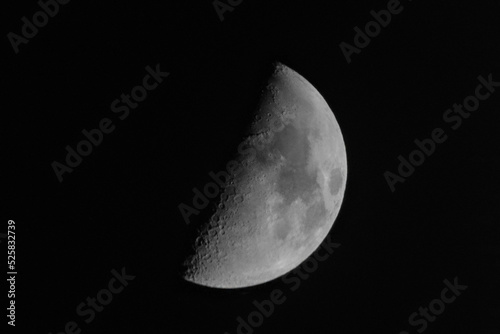 half moon in the night