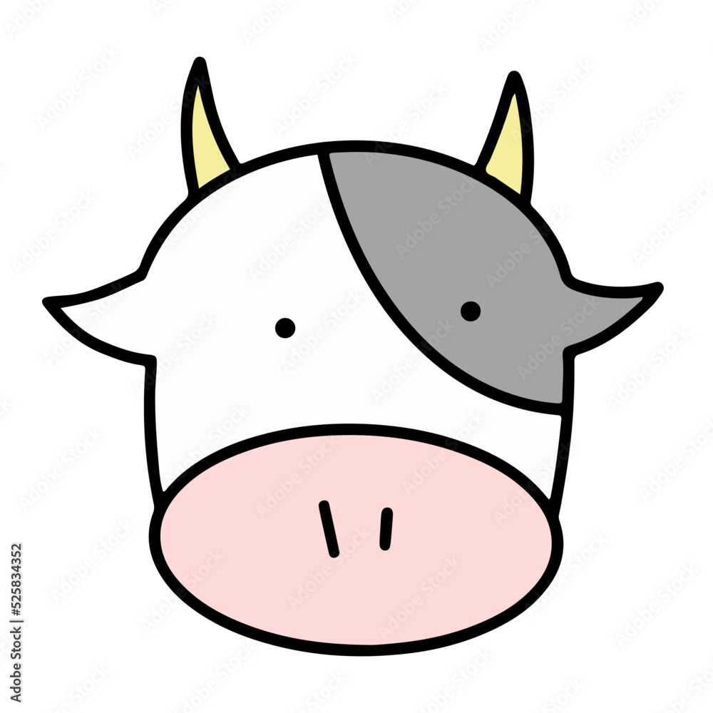 牛, イラスト, 手描き, かわいい, キャラクター, デザイン, 仔牛, 牡牛, ファーム, ベクター, 哺乳動物、動物、ウシ、丑 牛, イラスト, 手描き, かわいい, キャラクター, デザイン, 仔牛, 牡牛, ファーム, ベクター, 哺乳動物、動物、ウシ、丑
