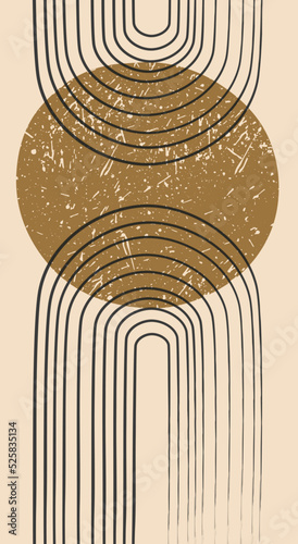 mystical background with shapes