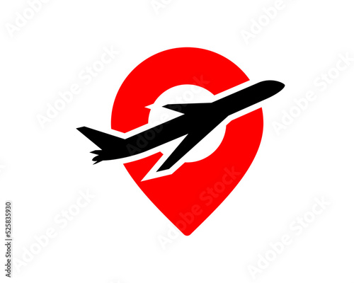 Location symbol with plane shape