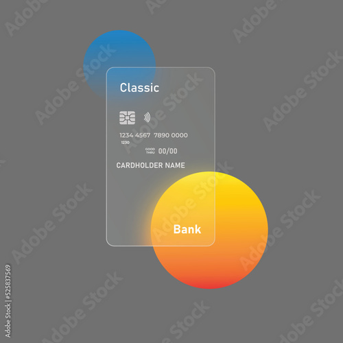 Glassmorphic bank card