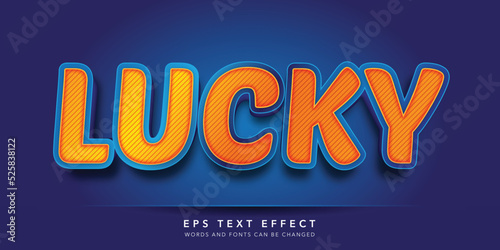 lucky 3d editable text effect