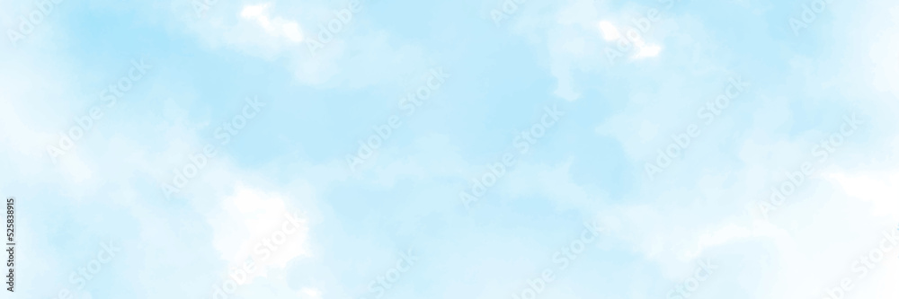 clouds in the blue sky in panorama view