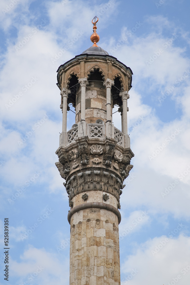 Minaret of Aziziye Mosque in Konya, Turkiye