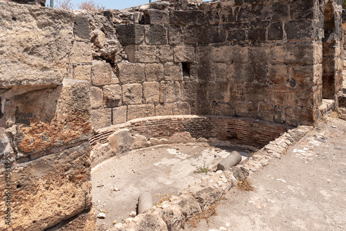 Partially restored ruins of one of the cities of the Decapolis - the ancient Hellenistic city of Scythopolis near Beit Shean city in northern Israel photo