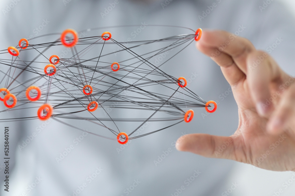 Global network. Blockchain. 3D illustration. Neural networks and artificial intelligence. Abstract Global network. Blockchain. 3D illustration. Neural networks and artificial intelligence. Abstract
