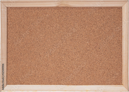 Vintage corkboard with wooden frame isolated png transparent file, corkboard for object element for decoration and design.