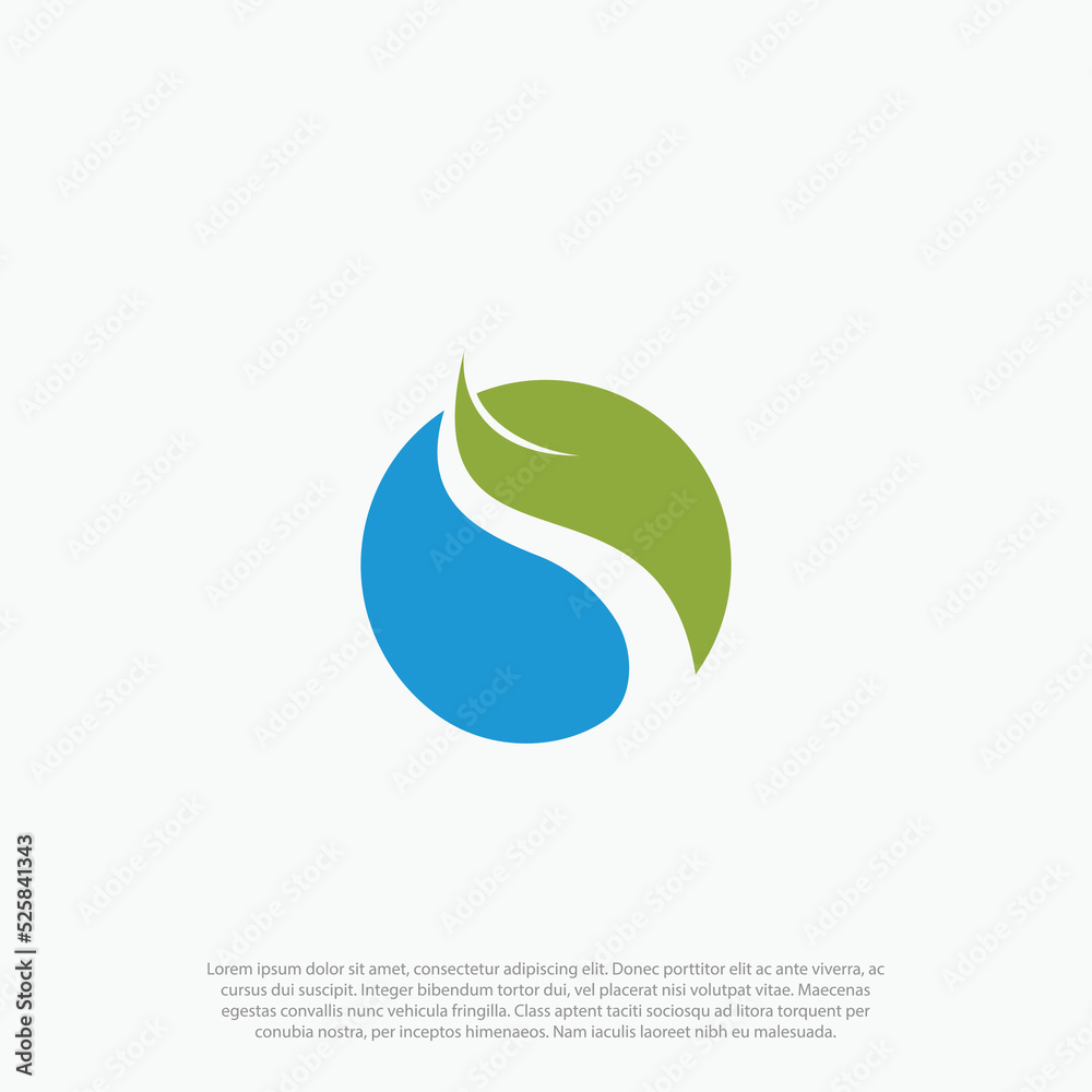 eco friendly logo leaf and water eco friendly logo leaf and water