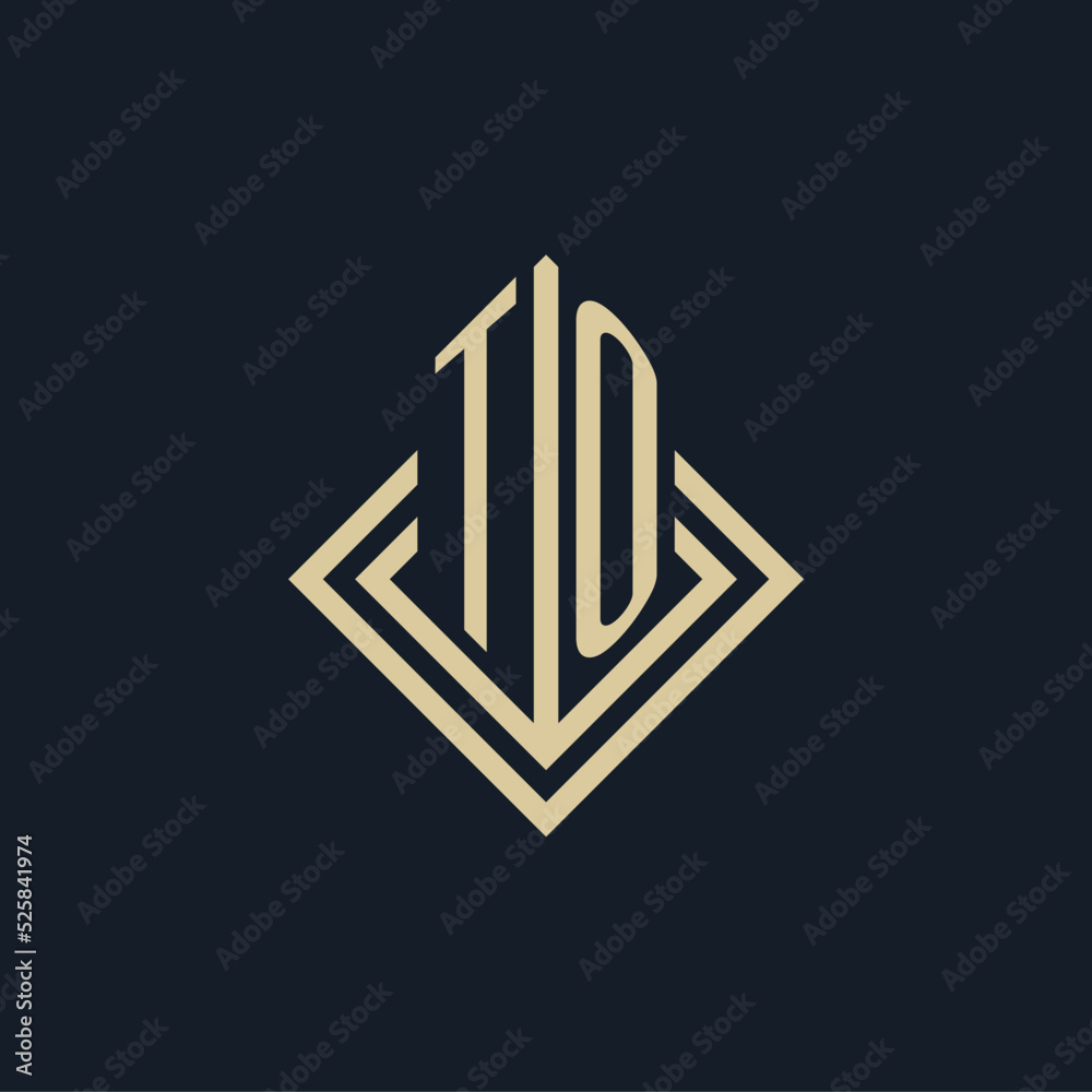 Initials TO logo rhombus lines shape style, luxury modern real estate ...