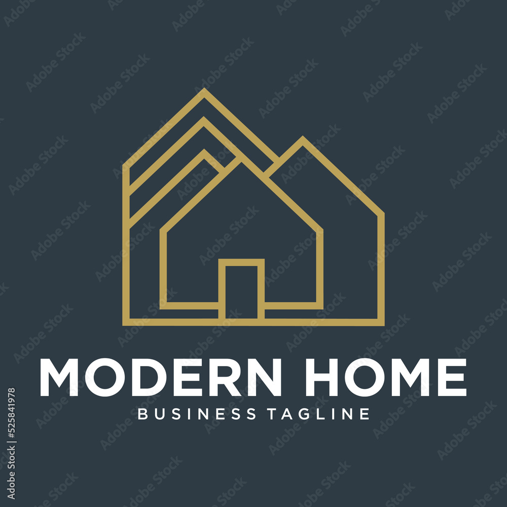Modern Home Logo Design Modern Home Logo Design