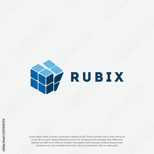 Rubic Cube toy Logo vector